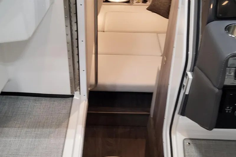  Yacht Photos Pics Interior view of 2026 Formula 330 Crossover Bowrider OB, featuring sleek seating and modern design.