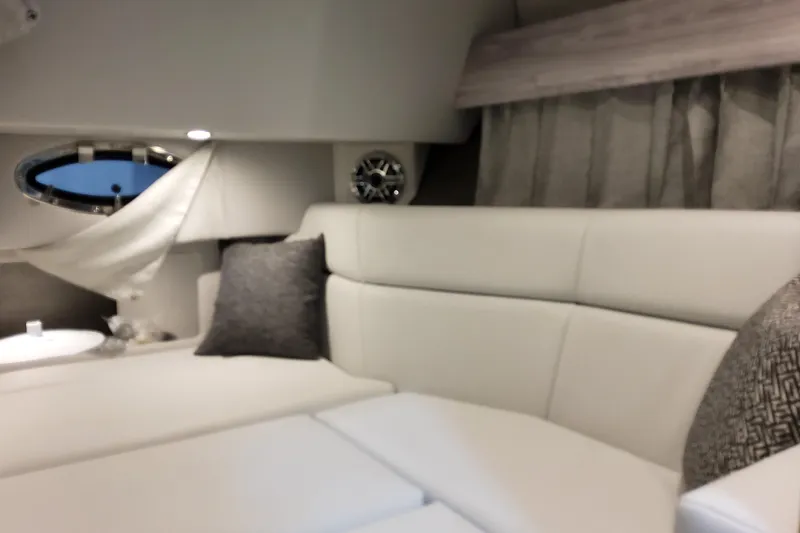  Yacht Photos Pics Luxurious interior of 2026 Formula 330 Crossover Bowrider OB with plush seating and elegant decor.