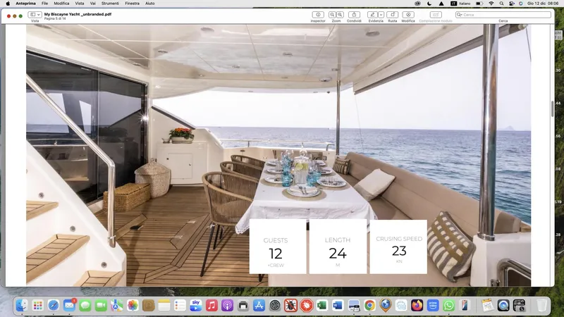 My Biscane Yacht Photos Pics Luxurious 2007 Astondoa A 76 GLX yacht with elegant outdoor dining area overlooking the sea.