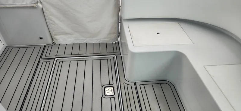 Re-fit 2021-2024 With 2017 Cummins 540s Yacht Photos Pics 1995 Cabo 35 Express boat deck with sleek, modern design and non-slip flooring.