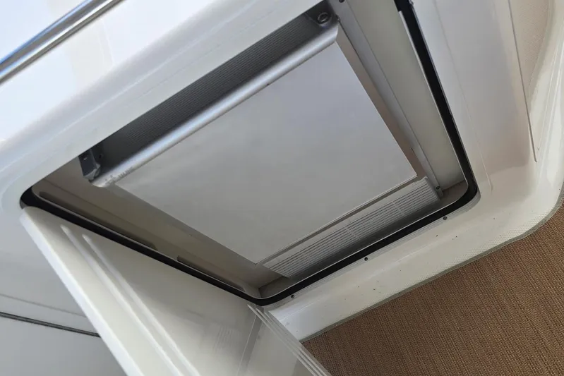  Yacht Photos Pics 2008 Sea Ray 58 Sedan Bridge interior compartment with open hatch.