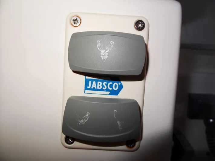 Meow Or Never Yacht Photos Pics Jabsco marine switch panel on Leopard 45, 2020 model.