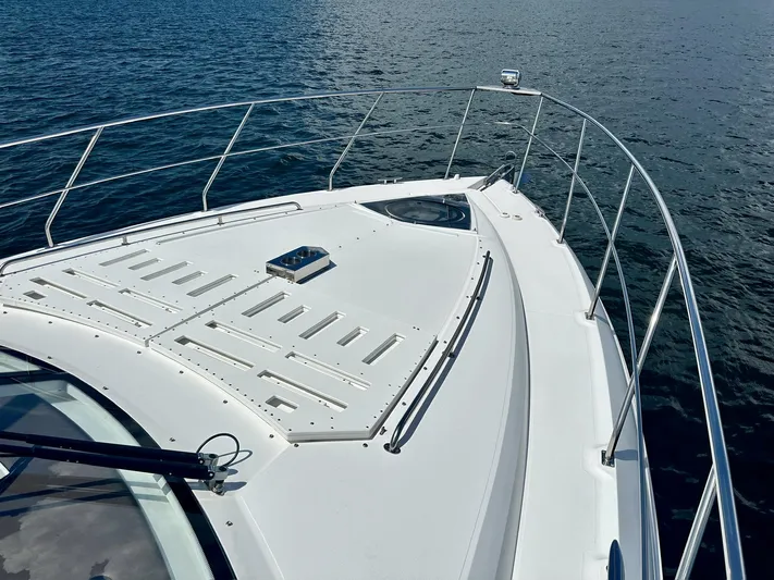  Yacht Photos Pics 2016 Cruisers Yachts Cantius 45 bow view on open water.