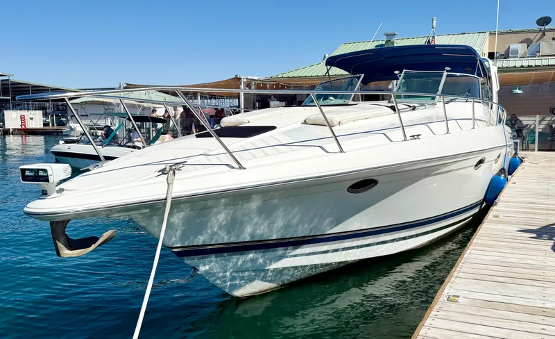 Formula 41pc Yacht Photos Pics 1999 Formula 41 PC yacht docked at marina, sunny day, clear water.