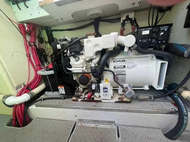  Yacht Photos Pics Engine room of 2003 Formula 37 PC with Kohler power system.