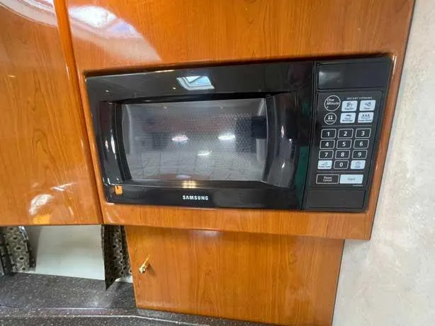  Yacht Photos Pics Built-in Samsung microwave in a 2003 Formula 37 PC yacht kitchen.