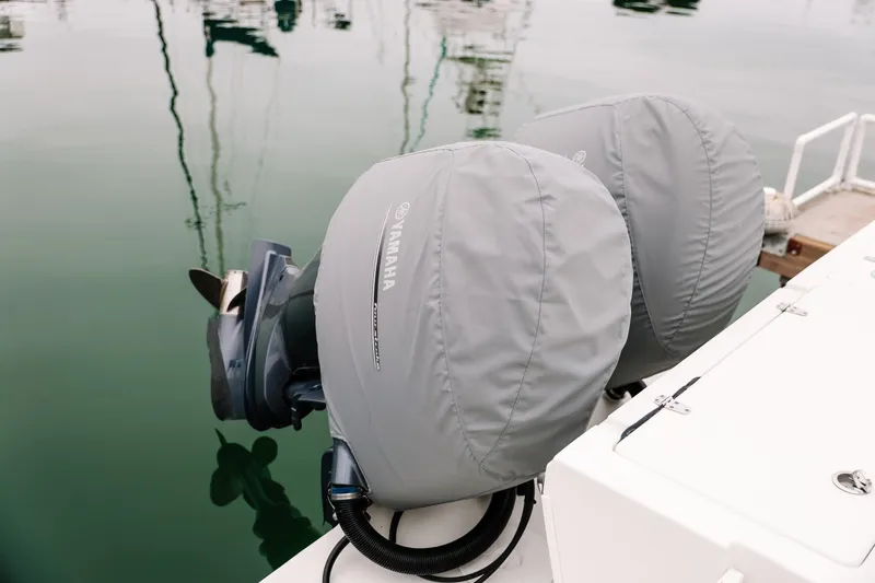  Yacht Photos Pics Twin Yamaha outboard motors on a 2017 Parker 2520 XLD Sport Cabin boat.