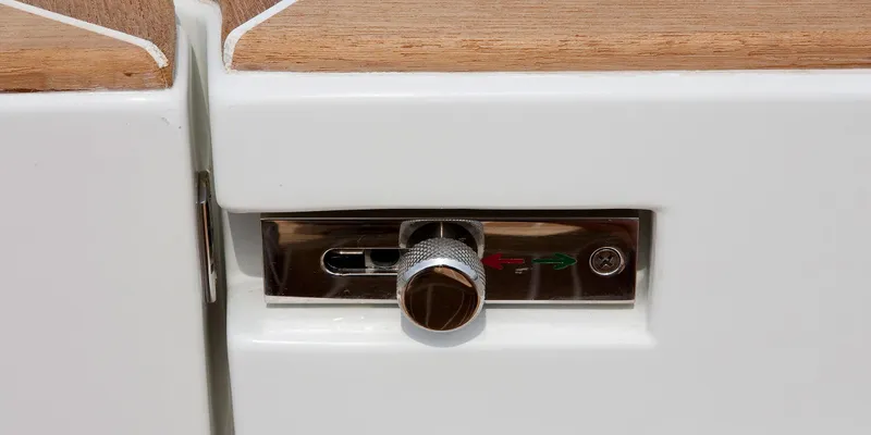  Yacht Photos Pics Control knob on white panel, Toy 36 model, 2025 design.