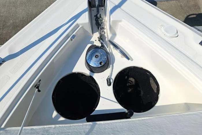  Yacht Photos Pics 2006 Cruisers Yachts 455 Express Motoryacht anchor system and storage compartments.