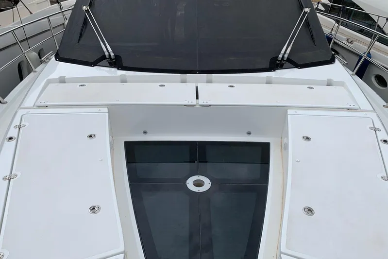  Yacht Photos Pics 2019 Galeon 500 Fly yacht deck with sleek design and modern features.
