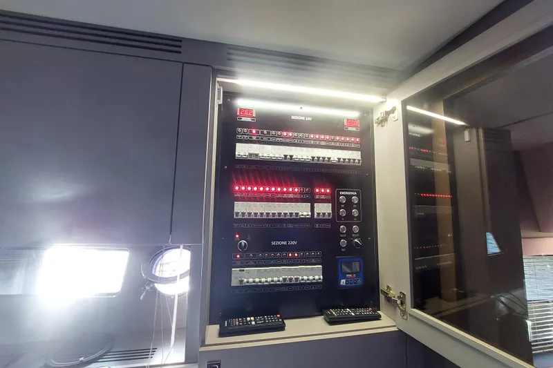 Fiftyfive Yacht Photos Pics 2022 Rizzardi Infive yacht electrical panel.