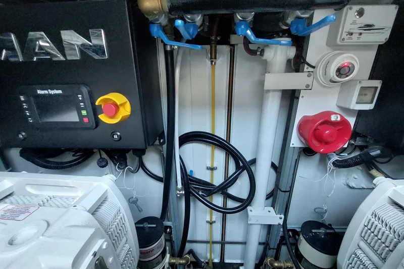 Fiftyfive Yacht Photos Pics 2022 Rizzardi Infive yacht engine room detail.