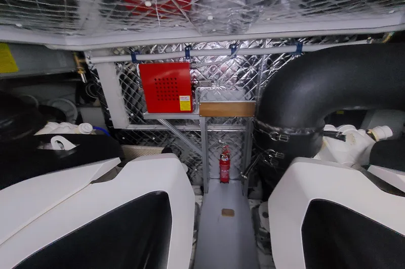 Fiftyfive Yacht Photos Pics 2022 Rizzardi Infive yacht engine room detail.