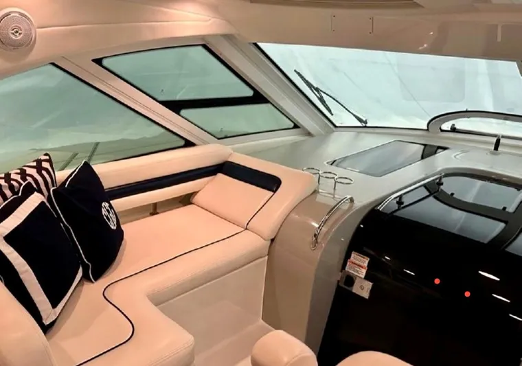  Yacht Photos Pics Interior of 2011 Sea Ray 470 Sundancer yacht with plush seating and modern design.