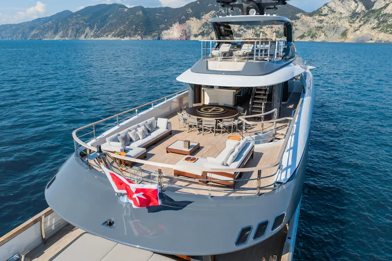 Silver Star I Yacht Photos Pics Luxurious 2023 Admiral 55 S-Force yacht cruising in scenic coastal waters.