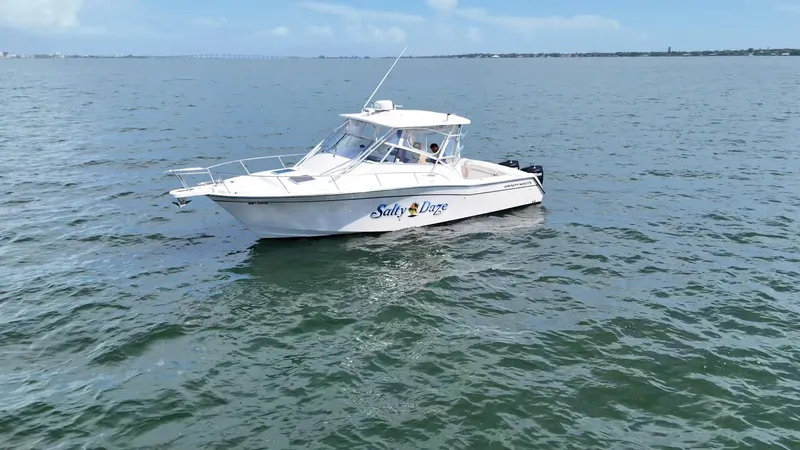  Yacht Photos Pics 2007 Grady-White Express 330 boat on open water, clear sky background.
