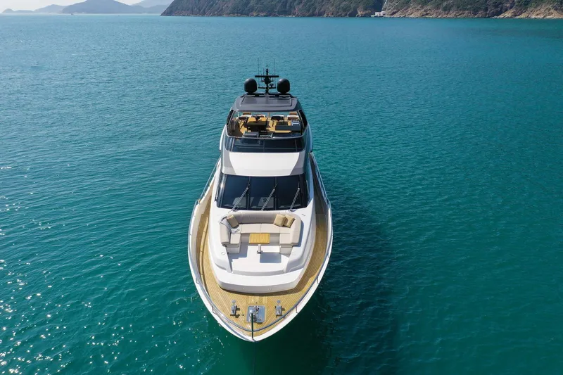  Yacht Photos Pics Luxurious 2017 Sanlorenzo SL78 yacht cruising on serene blue waters.