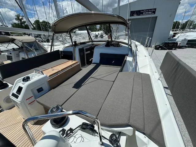 Jessy Yacht Photos Pics 2023 Jeanneau Sun Odyssey 490 sailboat with spacious deck and modern design.