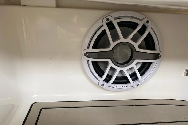  Yacht Photos Pics Speaker system on 2008 Rinker 350 Express Cruiser boat interior.