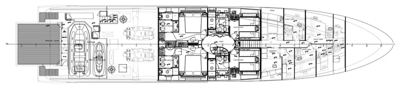 Sama Yacht Photos Pics Deck layout of 2017 Azimut Grande 35 Metri luxury yacht, showcasing interior and exterior design.
