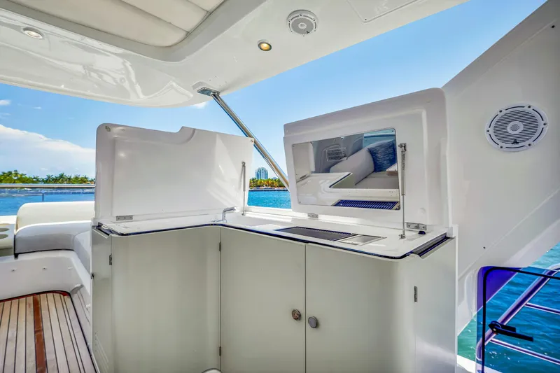  Yacht Photos Pics Luxury Azimut Fly 60 yacht interior with sleek design and ocean view, 2022 model.