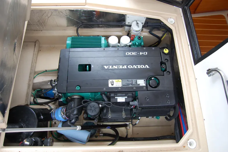  Yacht Photos Pics Engine compartment of 2018 Ranger Tugs R29 with Volvo Penta D4-300 engine.