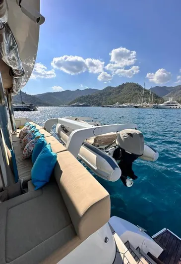  Yacht Photos Pics Lagoon 560 yacht, 2011 model, with scenic ocean view and inflatable boat.