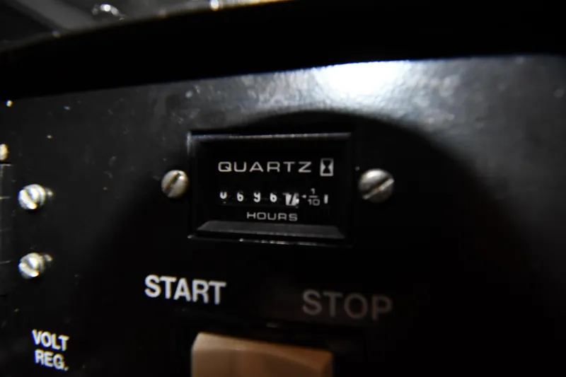 Lady Louise Yacht Photos Pics Hour meter on 2000 Silverton 392 Motor Yacht dashboard, showing engine hours.