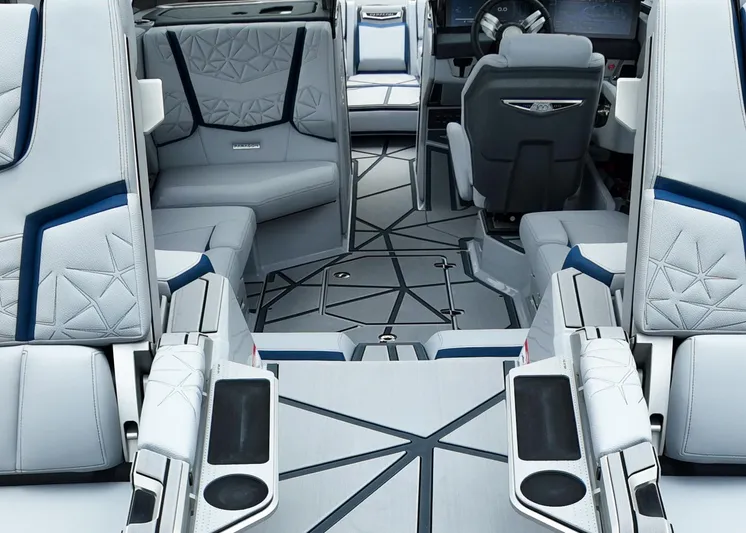  Yacht Photos Pics 2025 Nautique G23 Paragon interior with luxurious seating and modern design.