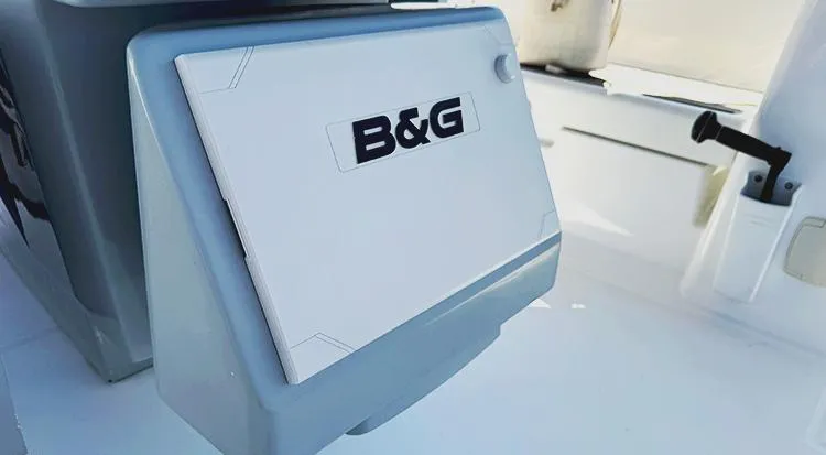 New Horizon Yacht Photos Pics B&G navigation equipment on 2018 Beneteau Oceanis 45 yacht deck.