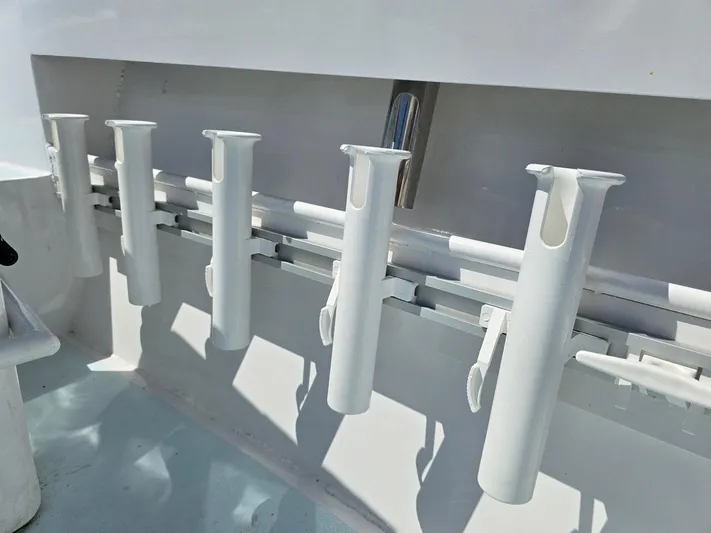  Yacht Photos Pics Rod holders on a 2012 Contender Custom 33 Center Console boat.