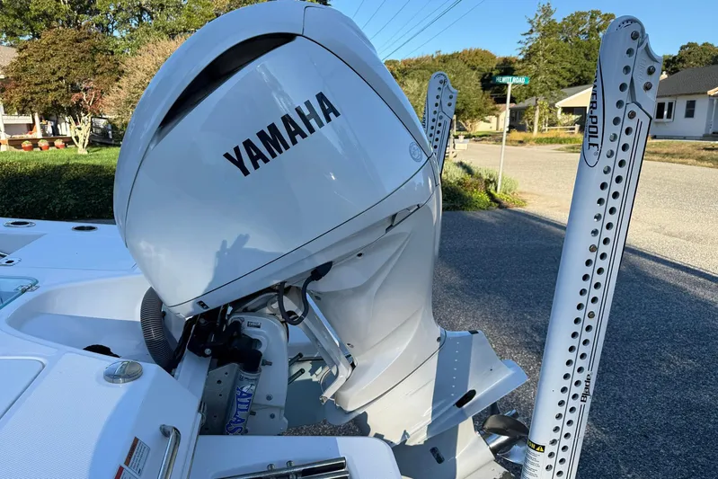  Yacht Photos Pics 2023 Everglades 243 Center Console with Yamaha outboard motor and Power-Pole anchors.