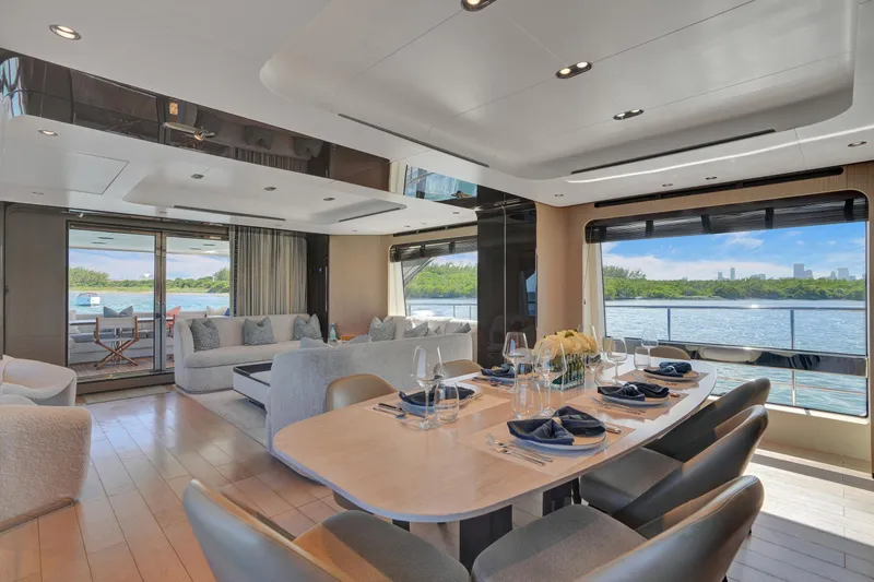 Enchante Yacht Photos Pics Dining Area