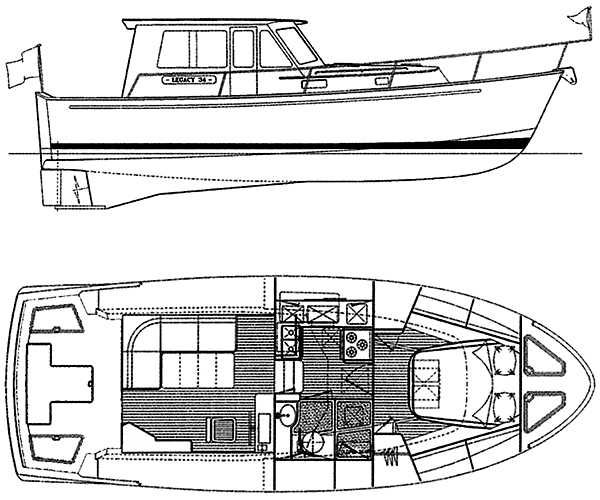 2002 Legacy Yachts 34 Sedan