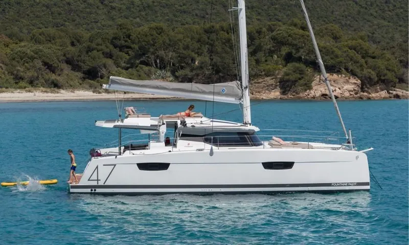 Wanderlust Yacht Photos Pics Manufacturer Provided Image: Manufacturer Provided Image: Fountaine Pajot Saona 47 Side Profile