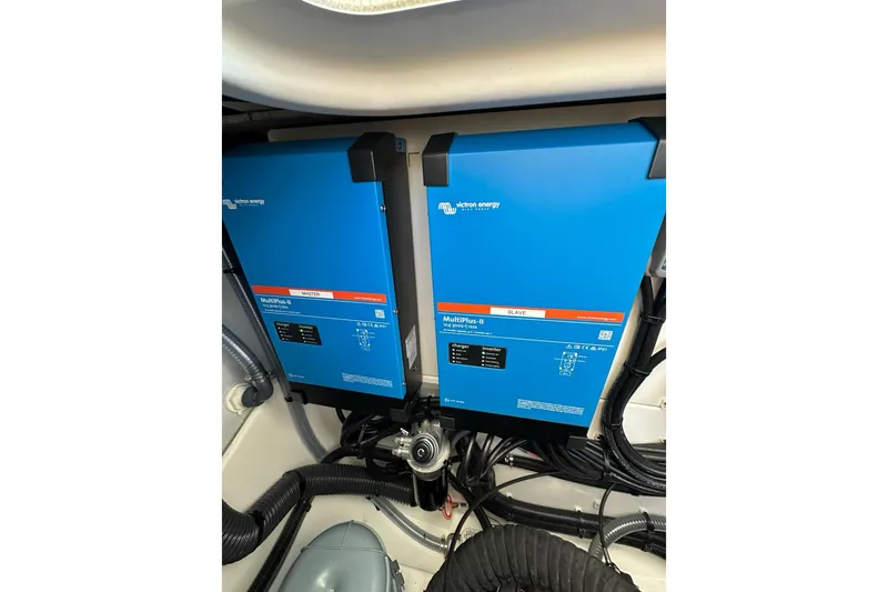 Fonn Taistil Domhain Yacht Photos Pics Electrical system of 2025 Fountaine Pajot 41 catamaran with Victron Energy components.