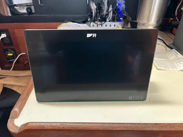 Exeter II Yacht Photos Pics Modern navigation display on a 1988 Sabre 38 sailboat.