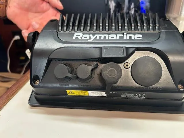 Exeter II Yacht Photos Pics Raymarine marine electronics device on a 1988 Sabre 38 sailboat.