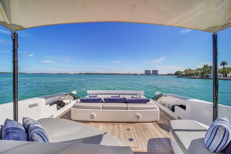  Yacht Photos Pics Luxurious 2018 Riva 76' Bahamas yacht with elegant deck and stunning ocean view.