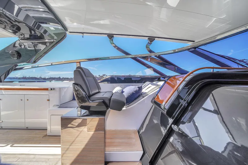 Yacht Photos Pics Luxurious 2018 Riva 76' Bahamas yacht interior with sleek design and modern seating.