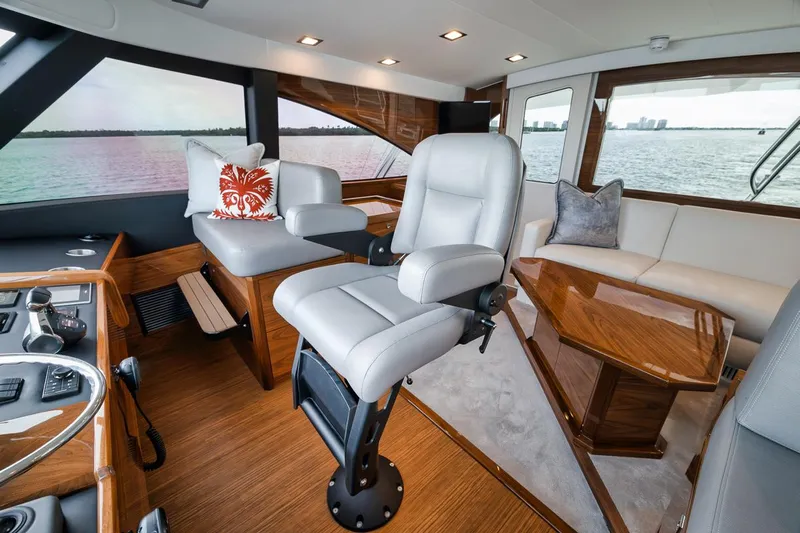 Chelsea Yacht Photos Pics Viking 72 Skybridge Chelsea - Enclosed Bridge, Helm Seating