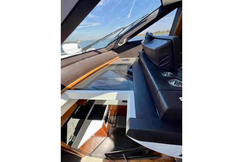  Yacht Photos Pics Interior view of 2010 Princess V78 yacht, featuring sleek design and modern amenities.