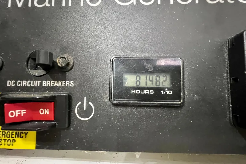  Yacht Photos Pics Control panel of a 2010 Princess V78 with 8148.2 hours on the meter.