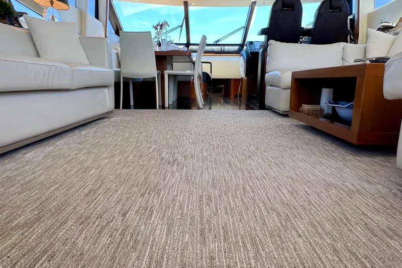  Yacht Photos Pics Luxurious interior of 2010 Princess V78 yacht with elegant seating and modern decor.