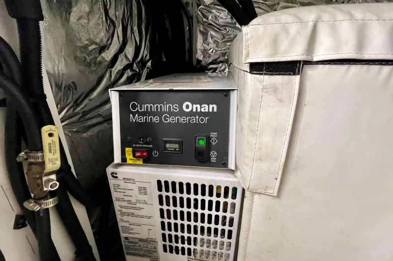  Yacht Photos Pics Cummins Onan marine generator in 2010 Princess V78 yacht engine room.