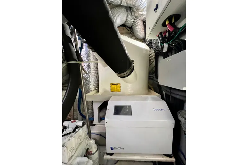  Yacht Photos Pics Engine room of 2010 Princess V78 yacht with Legend equipment and ductwork.