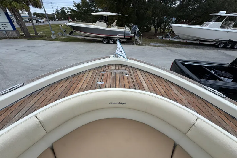  Yacht Photos Pics 2020 Chris-Craft Catalina 30 boat with teak deck and cushioned seating.