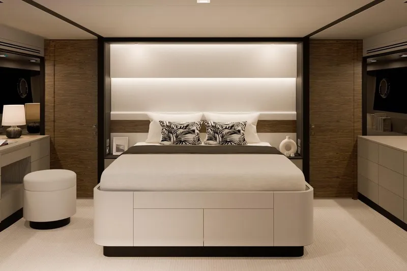 V77s-613 / Available Spring 2026 Yacht Photos Pics V77s Hull 13 3D Rendering