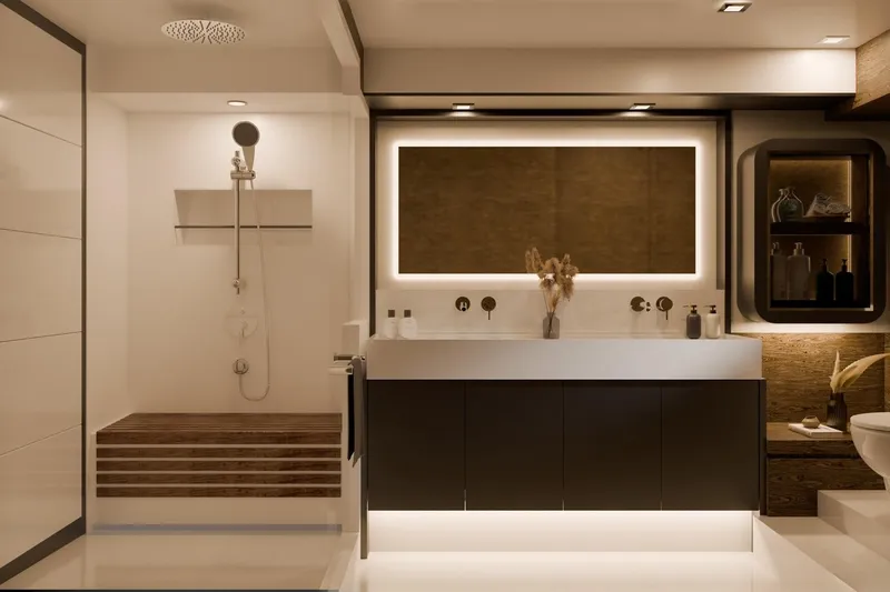 V77s-613 / Available Spring 2026 Yacht Photos Pics V77s Hull 13 3D Rendering