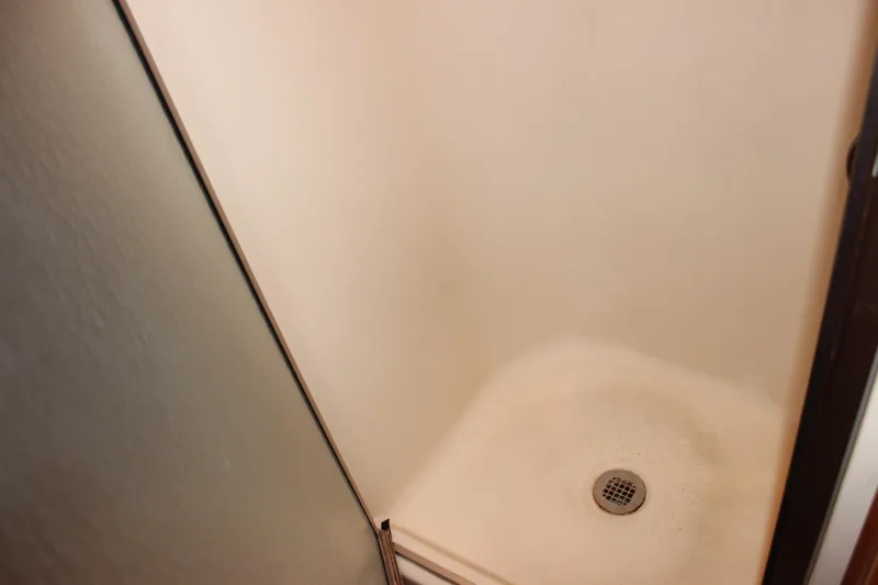  Yacht Photos Pics Shower area in 2007 Legacy Yachts Majestic, featuring a simple, clean design.